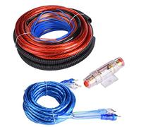 Aramox Cable Ampli Voiture 4 Guage 2800W Voiture o Subwoofer Amplificateur Haut-Parleur Installation Fil Câble Kit Fusible Costume Universel pour La plupart des Voitures