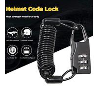 Aramox Câble Antivol à Ressort pour Vélo, Alliage d'aluminium Léger avec Combinaison à 3 Chiffres pour Casques et Sacs, Idéal pour les Cyclistes et les Voyageurs (BLACK)