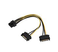 Aramox Câble d'alimentation PCIe Adaptateur 15 Broches vers 8 Broches, Convertisseur Double vers PCI Express 20 Cm, Connecteur Femelle 8, pour Alimentation de Carte Vidéo dans Les Constructions (#1)