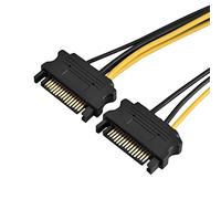 Aramox Câble d'alimentation PCIe Adaptateur 15 Broches vers 8 Broches, Convertisseur Double vers PCI Express 20 Cm, Connecteur Femelle 8, pour Alimentation de Carte Vidéo dans Les Constructions (#2)