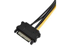 Aramox Câble d'alimentation PCIe Adaptateur 15 Broches vers 8 Broches, Convertisseur Double vers PCI Express 20 Cm, Connecteur Femelle 8, pour Alimentation de Carte Vidéo dans Les Constructions (#3)
