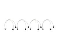 Aramox Câble d'extension de Ventilateur PC à 4 Broches, Câble d'extension de Ventilateur PWM Standard Haute conductivité électrique 4 Pièces Bornes Plaquées Or pour Ventilateur de Refroidissement PC
