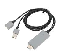 Aramox Câble d'interface Multimédia HD, Profitez des Films et des Jeux sur de Grands écrans, Partagez des Souvenirs avec des êtres Chers, une Résolution HD Cristalline, une Fonction de Charge (BLACK)