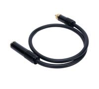 Aramox Câble Femelle vers Mâle de 1 à 4 Pouces, Adaptateur Stéréo plaqué or de 6,35 Mm avec Cuivre Pur, Câble Sonore en PVC Flexible de 0,5 M pour Haut-parleurs, Mélangeurs, Cinéma Maison