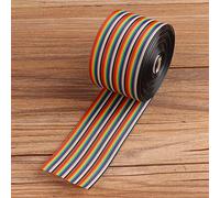 Aramox Câble Plat à Pas de 1,27 Mm Câble Plat à Espacement de 1,27 Mm Fil Arc-en-ciel 40P 7 X 0,127 Cuivre étamé UL - CSA FT1 Test de Flamme avec PVC Résistant à la Chaleur pour (5 mètres de long)