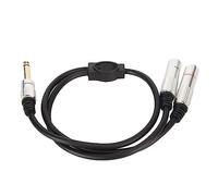 Aramox Câble Splitter S Stéréo de 6,35 Mm, Alliage d'aluminium, Double fonctionnalité, qualité Sonore de qualité Supérieure, Compatible avec les Amplificateurs et les Microphones