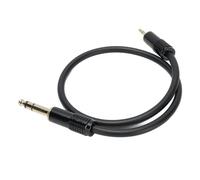 Aramox Câble Stéréo de 6,35 Mm à 3,5 Mm Câble en Cuivre PVC 1,64 Pieds Mâle à Mâle Connecteurs Plaqués Métal pour Amplificateur de Guitare Casque d'ordinateur Portable Home Studio