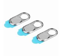 Aramox Cache-Objectif pour Webcam, 3 Pièces, Autocollant de Protection en Métal pour Smartphones et Tablettes, Empêche Le Piratage et Garantit la confidentialité (Silver)