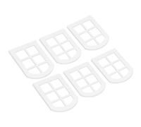 Aramox Cadre de Fenêtre Miniature, Décoration Exquise pour Maison de Poupée, Matériau Fiable en Tilleul pour Scènes Miniatures, Lot de 6 Fenêtres en Bois pour Affichage ou Photographie