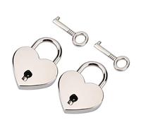 Aramox Calangez en Forme de Coeur, Serrure de sécurité en Métal en Zinc, 2 Pack pour les Bagages et les Bijoux, Beau à Collectionner pour les Amis