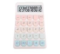 Aramox Calculateur de Bureau Scientifique Grand Bouton, Réponse clé à Haute sensibilité pour Les Affaires et L'école, 12 Chiffres, Matériau ABS, 2 X AAA Batterie (White)