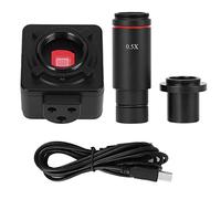 Aramox Caméra de Microscope ABS USB Caméra Objectif de Microscope 5,0 MP Capteur CMOS 23,2 Mm Monture C pour la Réparation de Bijoux en Microélectronique Enseignement Imagerie en Temps Réel