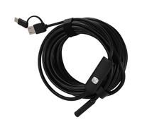 Aramox Caméra Endoscopique USB, Endoscope USB C 1200P avec Sonde étanche IP68 de 8 Mm, Câble Semi-Rigide de 5 M et Lumière LED Réglable pour l'inspection Automatique de la Plomberie, de la CVC