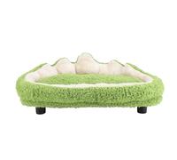 Aramox Canapé-Lit Spacieux pour Chien et Chat, Lit de Couchage Chaud et Confortable pour Chiot, canapé surélevé Multifonctionnel pour Chat, pour la Décoration de la Maison (Green)
