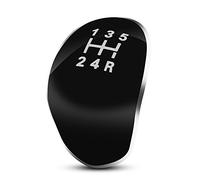 Aramox Capuchon de pommeau de levier de vitesse adapté pour Focus, couvercle de capuchon de tête de pommeau de levier de vitesse de voiture ABS 5 vitesses noir