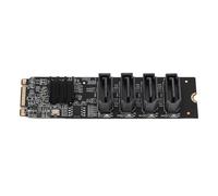 Aramox Carte D'extension ASM1166 Chip M.2, Prend en Charge jusqu'à 4 Appareils III, PCIe Gen3 Interface ABS Material Carte 16 Gbit