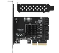 Aramox Carte d'extension des Composants électroniques, PCIe à 6 Port, optimisé pour Le Stockage de Données avec Indicateur LED pour Les Systèmes PC et NAS