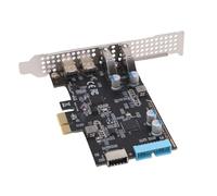 Aramox Carte d'extension USB PCIe Type C 5Gbps avec 2 USB 3.0 Type E 19 Broches, Adaptateur d'en-tête de Panneau Avant IDC pour Ordinateur de Bureau