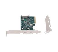 Aramox Carte PCIe vers USB 3.1 Gen 2, Carte PCB USB 3.1 PCIe avec 2 Ports de Type C, Adaptateur .0 X4 10 Gbit/s, Alimentée pour la Sauvegarde des Données du Poste de Travail de Bureau et Le