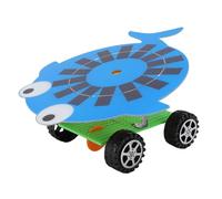 Aramox Cartoon Fish Solar Solar Auto Car, Solar Car for Kids with 5W Monocristalline Silicon Solar Panel for Experiment, Education
