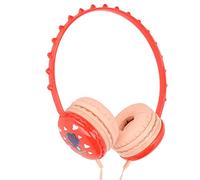 Aramox Casque Enfant Filaire 3,5 Mm, Design Dinosaure, Ajustable (Rouge) | Haut-parleur 40 mm 108 dB, micro muet intégré, coussinets doux, impédance 32 ohms, utilisation scolaire sur tablette PC