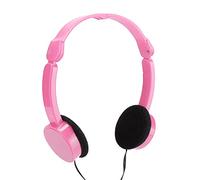 Aramox Casque Filaire Pliable, Matériau ABS Léger, Casques Stéréo Confortables avec Microphone pour Enfants, Idéal pour une Utilisation sur Smartphone et Tablette (Rose)