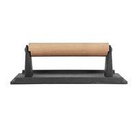 Aramox CAST IRER Grill Press Steak Presse pour LA Maison BBQ, Cuisine, Viande Texturée, Saveur Améliorée, avec Conception de Rainures pour Un Nettoyage Facile, Une Utilisation Durable
