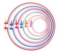 Aramox Cerceaux de Broderie, Ensemble de Cadres de Point de Croix en Plastique, Facile à Utiliser, Idéal pour les Amateurs de Bricolage