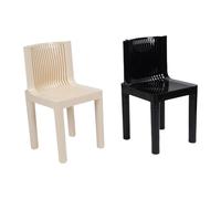 Aramox Chaise D'appoint de Salle à Manger Minimaliste en Plastique avec Combinaison de Couleurs Intemporelle pour café à Domicile, Lot de 2