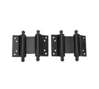 Aramox Charnière de Porte à Fermeture Automatique en Acier Inoxydable, Charnière à Ressort à Double Action, Finition Noire, Ouverture dans les Deux Sens, Polie, Mécanisme de Fermeture Automatique,