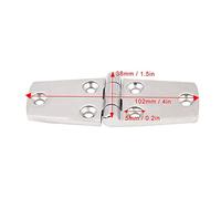 Aramox Charnière de Porte de Bateau Marin, Acier Inoxydable 316, Remplacement de Trappe Affleurante, Idéale pour les Portes et Couvercles de Cabine (102 * 38)