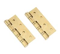 Aramox Charnière de Porte en Acier Inoxydable Charnière à Roulement en or 10,5 X 7,5 X 0,3 Cm Rotation Silencieuse Finition Brossée avec Vis pour Meubles de Maison Utilisation de Porte Robuste