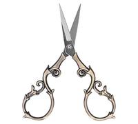 Aramox Ciseaux Rétro, Acier Inoxydable avec Poignée Ergonomique, Outils de Couture Vintage pour l'artisanat et la Broderie, (Bronze)