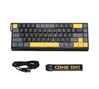 Aramox Clavier de Jeu Filaire, 68 Touches Mince et Silencieux, Commutateur RGB rétroéclairé USB, Clavier D'ordinateur Anti-ghosting pour Le Travail et Le Jeu (Noir Gris)