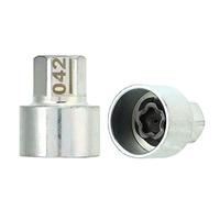 Aramox Clé de Verrouillage de Roue en Métal Antivol, Douille d'écrou de Roue pour Séries 1 3 5 6 7 X1 X2 X3 X4 X5 X6 Z4, Kit de Retrait de clé de Verrouillage de de Remplacement Haute Résistance