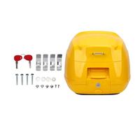 Aramox Coffre de Rangement pour Scooter, 32L, Jaune, Boîte de Queue avec Système de Verrouillage Antivol pour Vélos Électriques