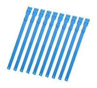 Aramox Collier de Chèvre en PU Réglable pour Bétail, 10 Pièces, 23,2 Pouces, Sangles de Cou d'identification de Couleur pour Chèvre, Mouton, Vache, Cheval, Gestion de Ferme, de Regroupement (Blue)