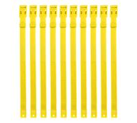 Aramox Collier de Chèvre en PU Réglable pour Bétail, 10 Pièces, 23,2 Pouces, Sangles de Cou d'identification de Couleur pour Chèvre, Mouton, Vache, Cheval, Gestion de Ferme, de Regroupement (Yellow)