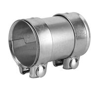 Aramox Collier Echappement 76Mm Inox Raccord de Réparation D'échappement, Connecteur Universel de Tuyau D'échappement de 76 Mm à Double Pince en Acier Inoxydable, Pièces de Réparation de Tube de Manch