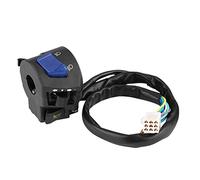 Aramox Commutateur de Guidon Moto, 7/8 Pouces, Gauche et Droit, avec Klaxon et Commande d'Allumage, Noir