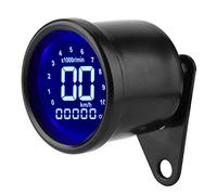 Aramox Compteur de Vitesse de Moto, Tachymètre Numérique LCD avec Boîtier en Alliage d'aluminium, Jauge d'affichage Universelle DC 12 V pour Motocyclistes, Vélo de Rue, Remplacement Quotidien