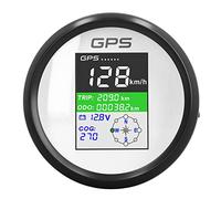 Aramox Compteur de Vitesse GPS, Compteur de Vitesse GPS TFT en Acier Inoxydable 316 85 Mm DC 9 à 32 V IP67, Kilométrique étanche avec Nœud Mph Km H pour Voiture Camion Bateau Moto RV