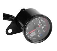 Aramox Compteur Kilométrique Numérique de Moto, Tachymètre Numérique en Alliage d'aluminium, Indicateur LED à Rétroéclairage Bleu 12 V, Affichage de Vitesse à 7 Fils pour les Motocyclistes