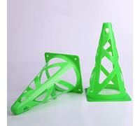 Aramox Cônes de Marquage Creux, Cônes d'entraînement en Plastique de Couleur Vive pour Les Exercices de Football et de Basket-Ball, Empilables et Vent pour Les Athlètes (Green)