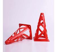 Aramox Cônes de Marquage Creux, Cônes d'entraînement en Plastique de Couleur Vive pour Les Exercices de Football et de Basket-Ball, Empilables et Vent pour Les Athlètes (Rouge)