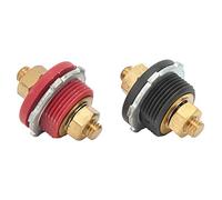 Aramox Connecteur de Borne de Batterie à Travers le Panneau, Goujon en Laiton en Alliage de Zinc à Courant élevé 250 A pour Voitures, Camping-cars, Navires, Yachts, Installation Facile de Pare-feu