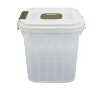 Aramox Conteneur de Stockage de Riz Multifonctionnel, Bac à Grains épais pour le Stockage du Riz, Cuisine Domestique, Matériau PP (Blanc 5kg / 11lb)