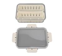 Aramox Conteneurs de Conservation des Aliments pour Réfrigérateur, Boîte de Rangement Polyvalente en PET Scellée pour les Pique-niques en Cuisine (Avec paniers à double vidange)