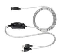 Aramox Convertisseur de Câble MIDI vers USB, Interface MIDI Alimentée par USB pour Claviers Longueur de 190 Cm pour l'enregistrement et l'édition de Musique