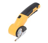Aramox Coupes électriques sans Fil à Puissance Rechargeable Cutter sans Fil, tissu avec Serrure de sécurité et Lame de Rechange pour la Couture de L'artisanat (YELLOW)